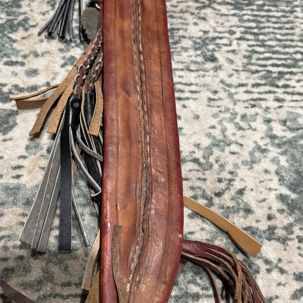 Vintage Montero Honduras Machete w/ Leather Sheath & Decorative Tassels